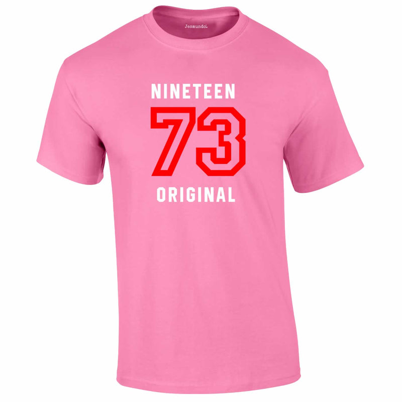 Nineteen 73 50th Birthday Tee In Pink