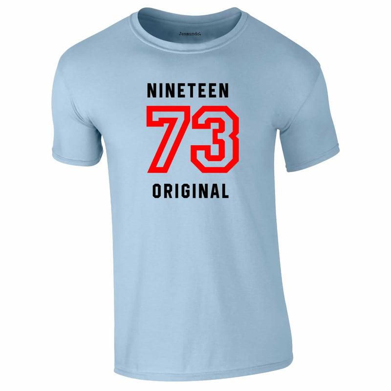 Nineteen 73 50th Birthday Tee In Sky Blue