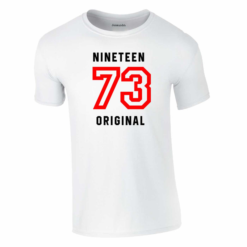 Nineteen 73 50th Birthday Tee In White