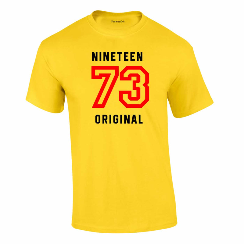Nineteen 73 50th Birthday Tee In Yellow