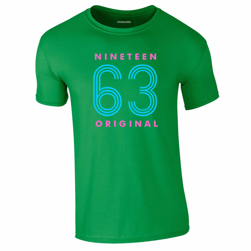 Nineteen 63 Neon 60th Tee In Green