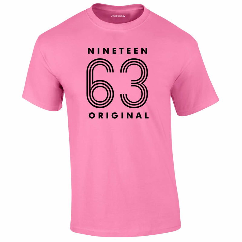 Nineteen 63 Neon 60th Tee In Pink