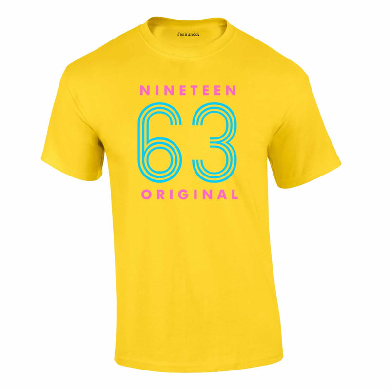 Nineteen 63 Neon 60th Tee In Yellow