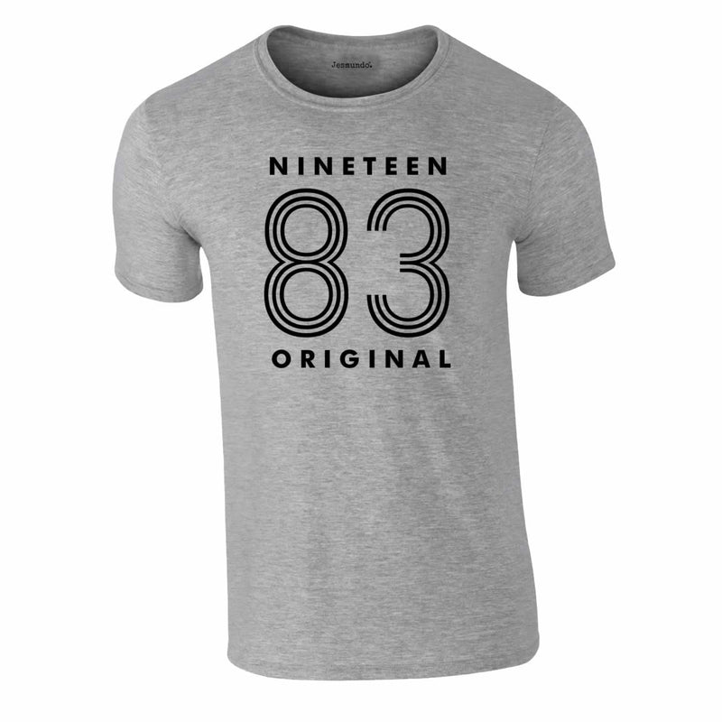 Nineteen 83 Neon Tee In Grey