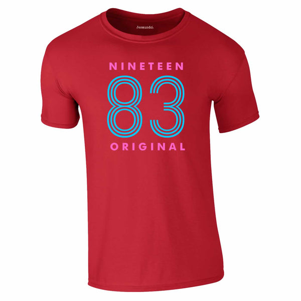 Nineteen 83 Neon Tee In Red