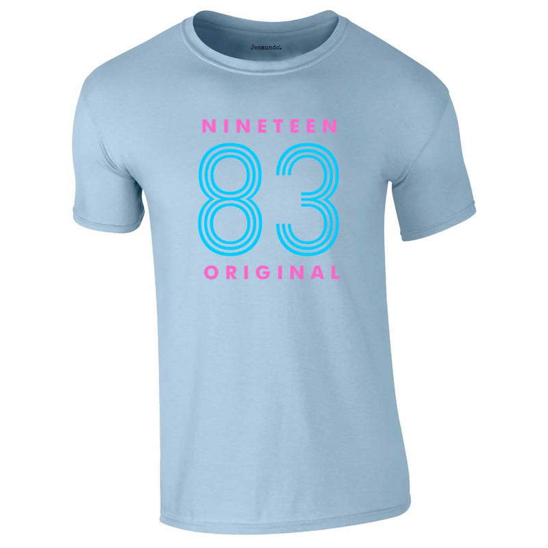 Nineteen 83 Neon Tee In Sky