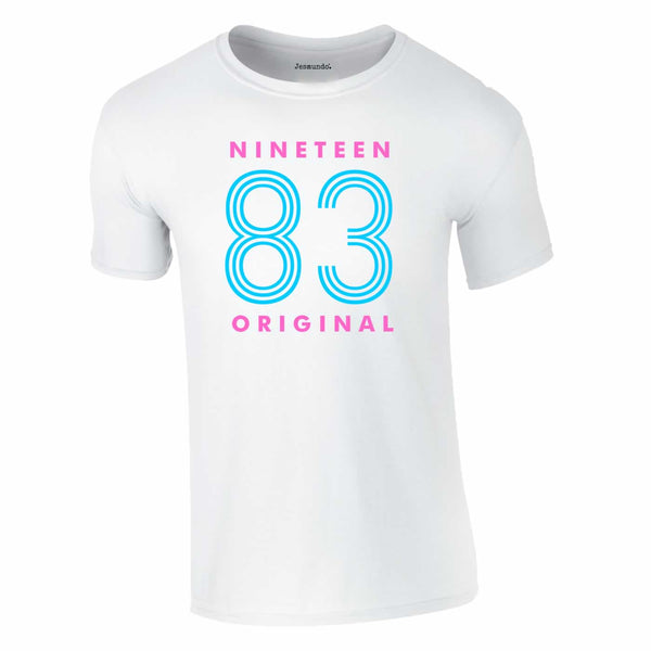 Nineteen 83 Neon Tee In White