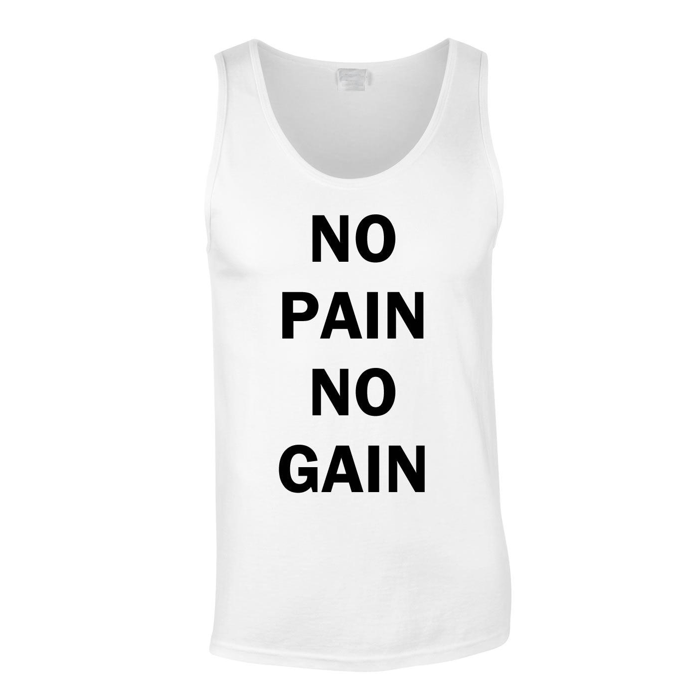 No Pain No Gain Vest In White