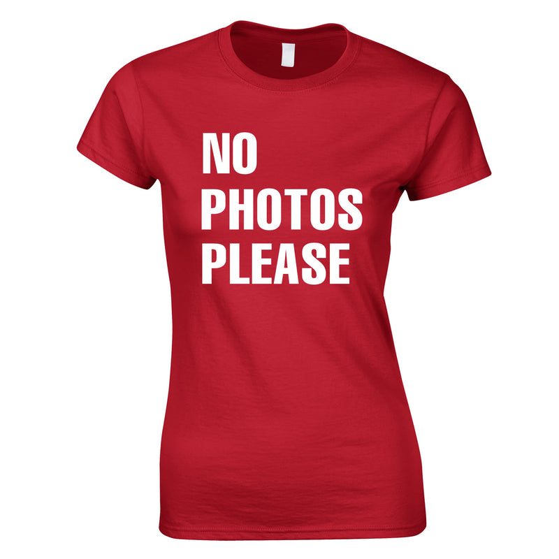 No Photos Please Ladies Top In Red