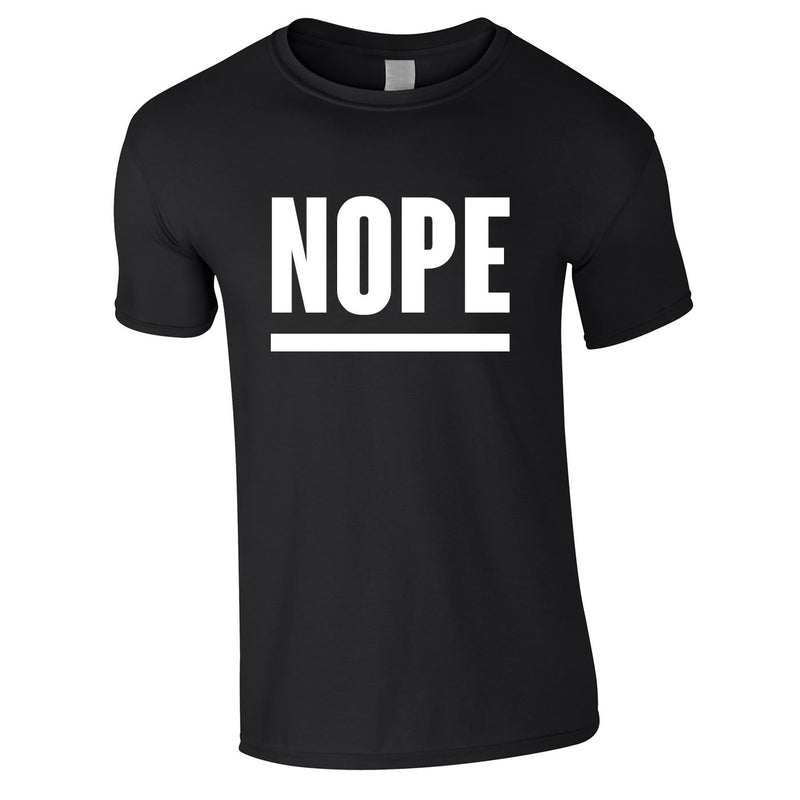 Nope Slogan Tee In Black