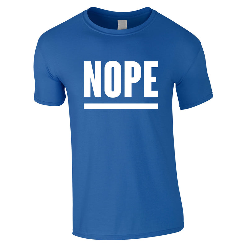 Nope Slogan Tee In Royal