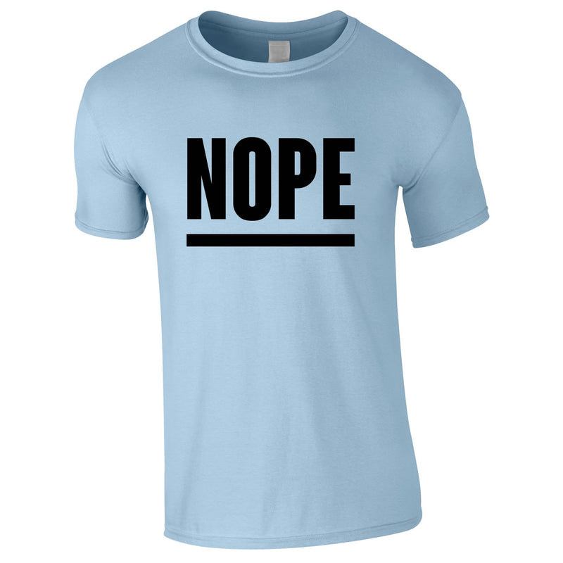 Nope Slogan Tee In Sky