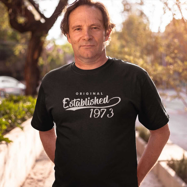 Original Established 1973 Birthday T Shirt For Men