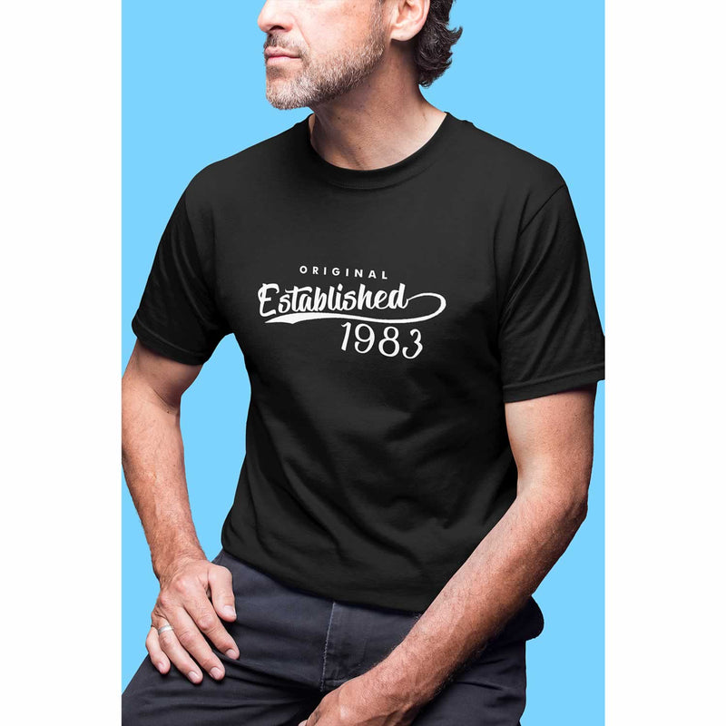 Original Established 1983 40th Birthday T-Shirt For Men