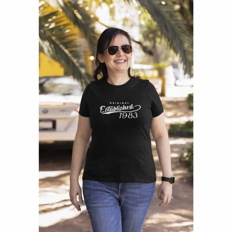 Original Established 1983 40th Birthday T-Shirt For Women