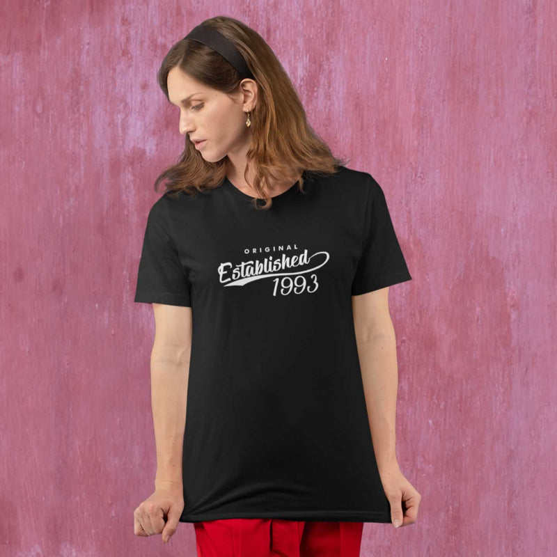 Original Established 1993 30th Birthday T-Shirt For Women