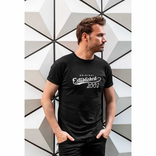 Original Established 2002 21st Birthday T-Shirt For Men
