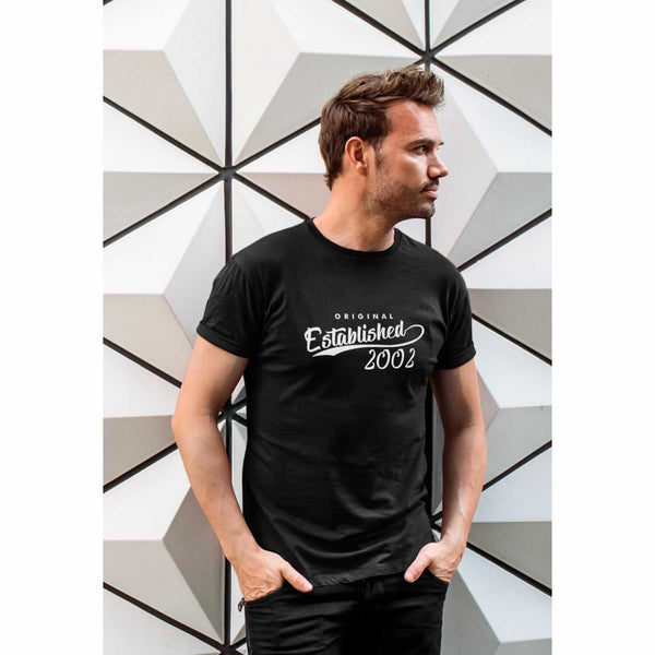 Original Established 2002 21st Birthday T-Shirt For Men