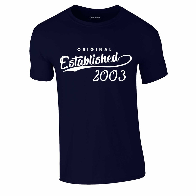 Original Established Personalised Birthday T-Shirt