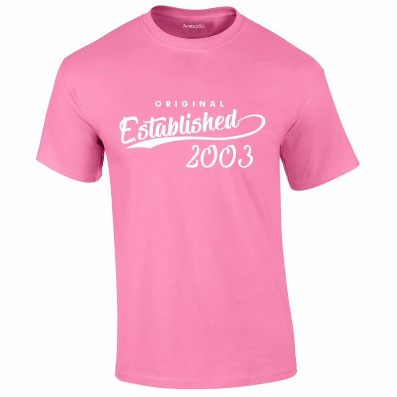 Original Established Personalised Birthday T-Shirt