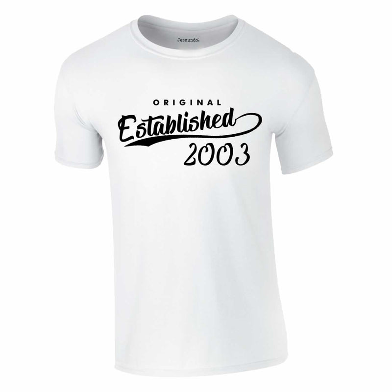 Original Established Personalised Birthday T-Shirt