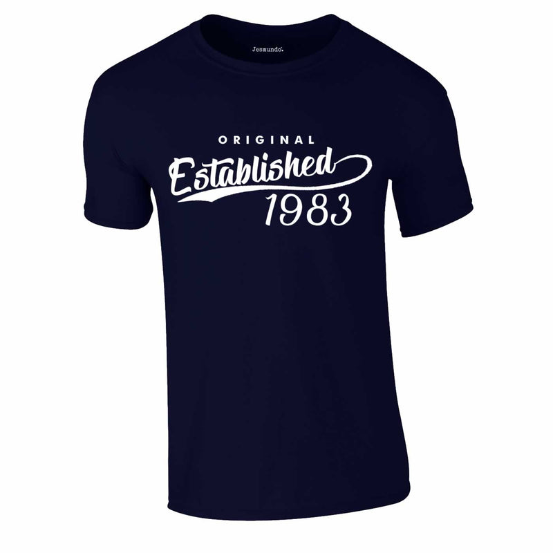 Original Established 1983 Tee In Navy