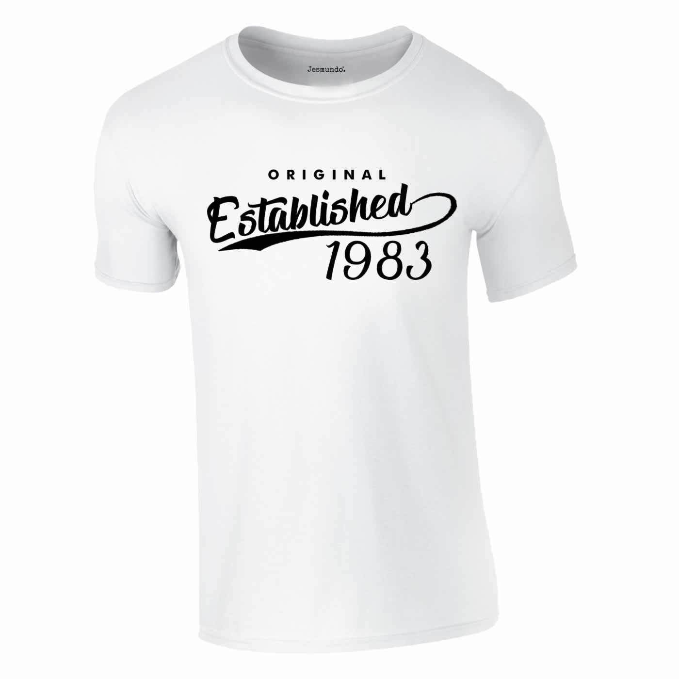 Original Established 1983 Tee In White