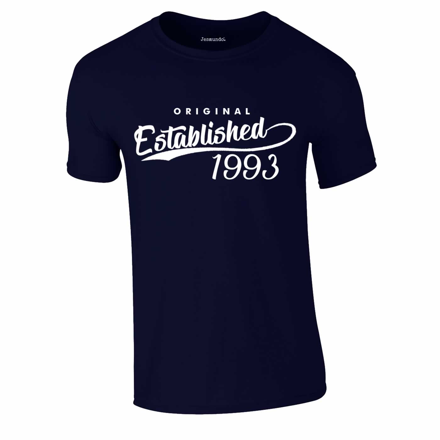 Original Established 1993 Tee In Navy