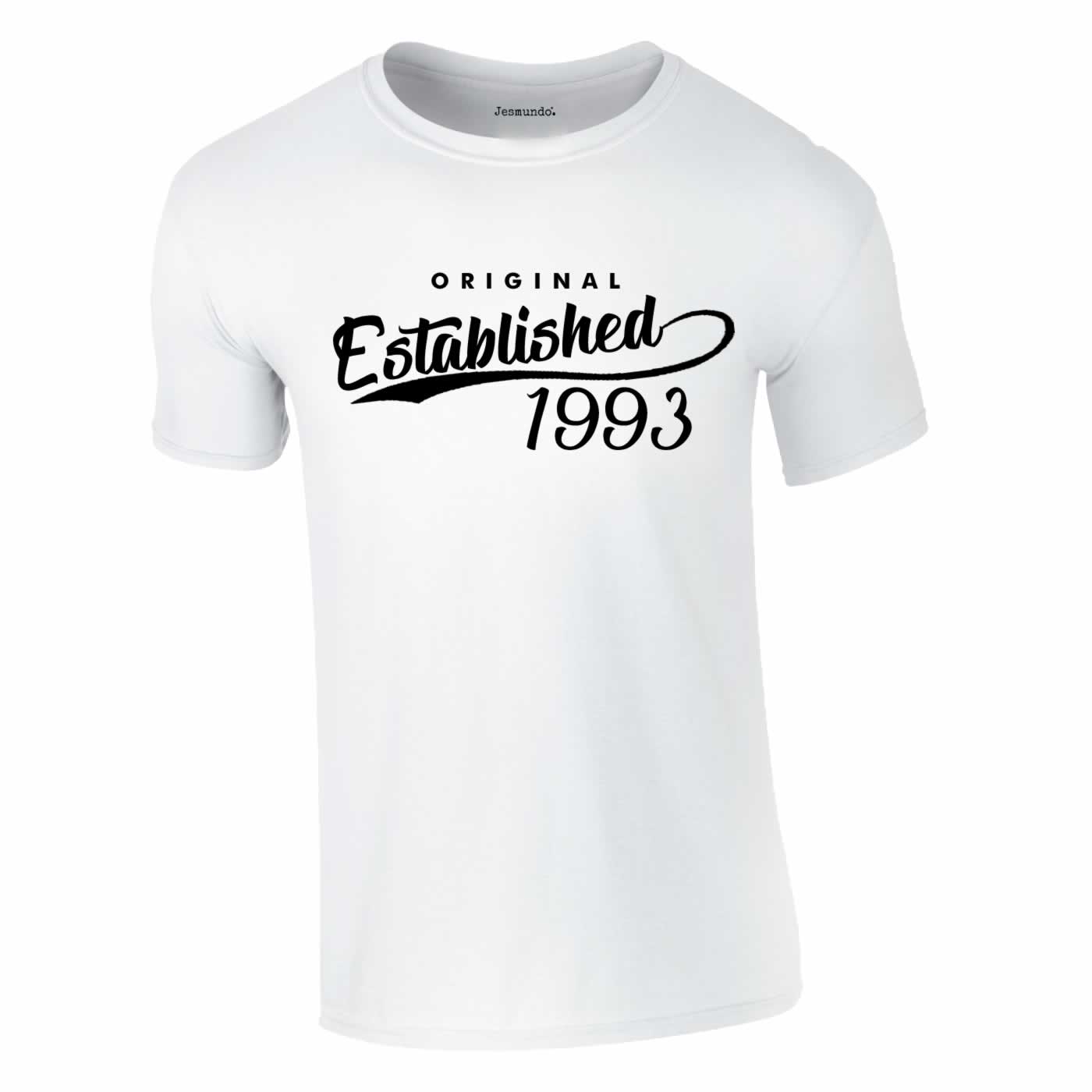 Original Established 1993 Tee In White