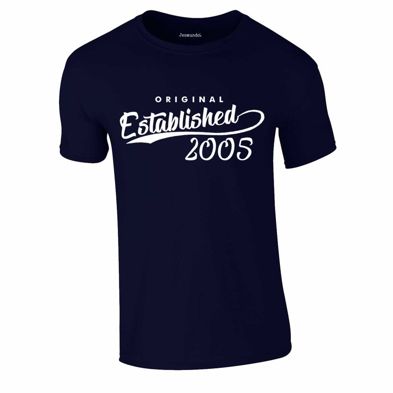 Original Established 2005 Tee In Navy