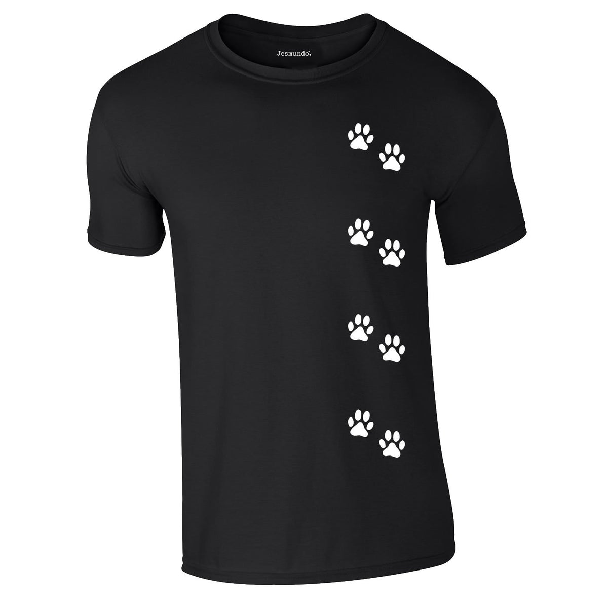 Dog Paws Walking Tee In Black