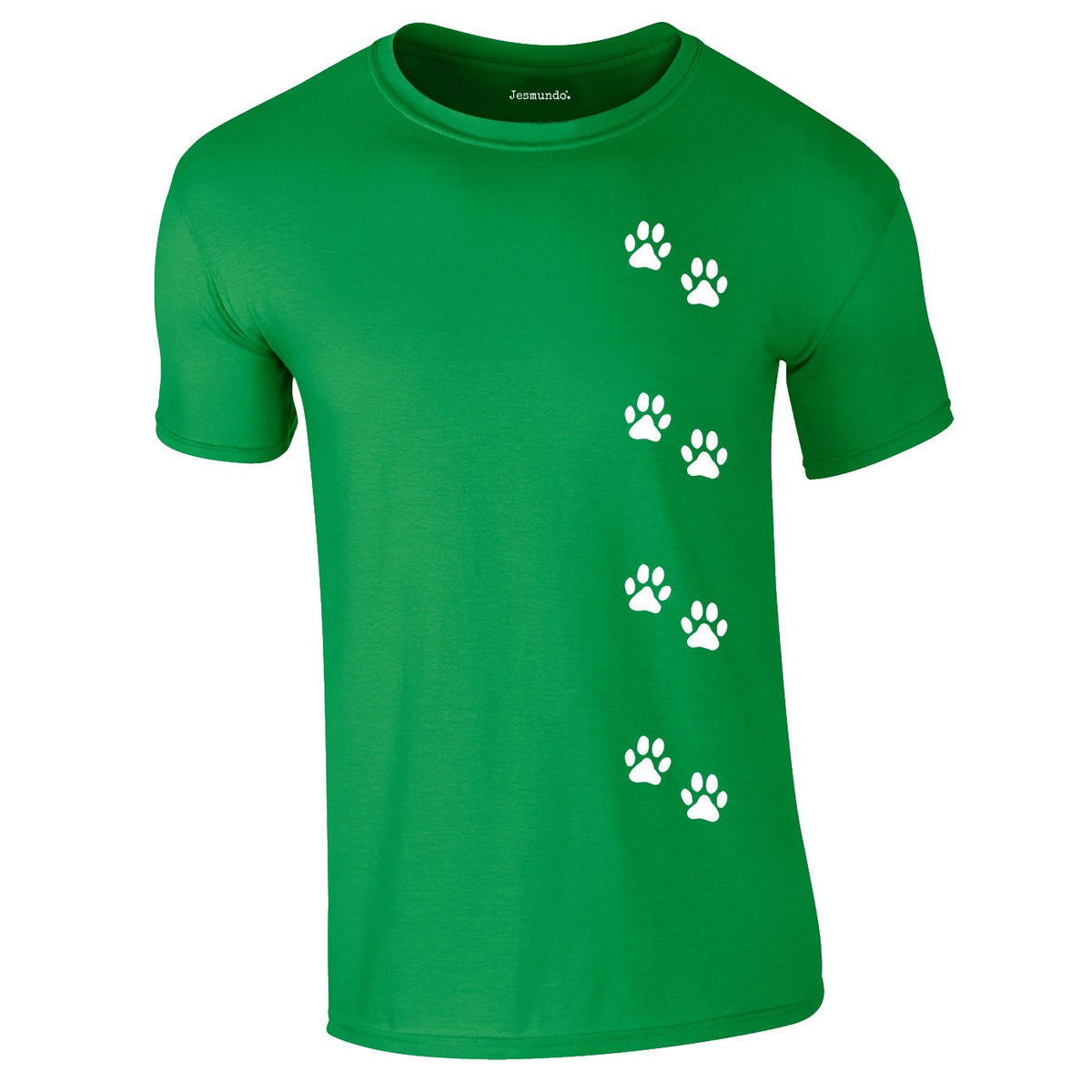 Dog Paws Walking Tee In Green