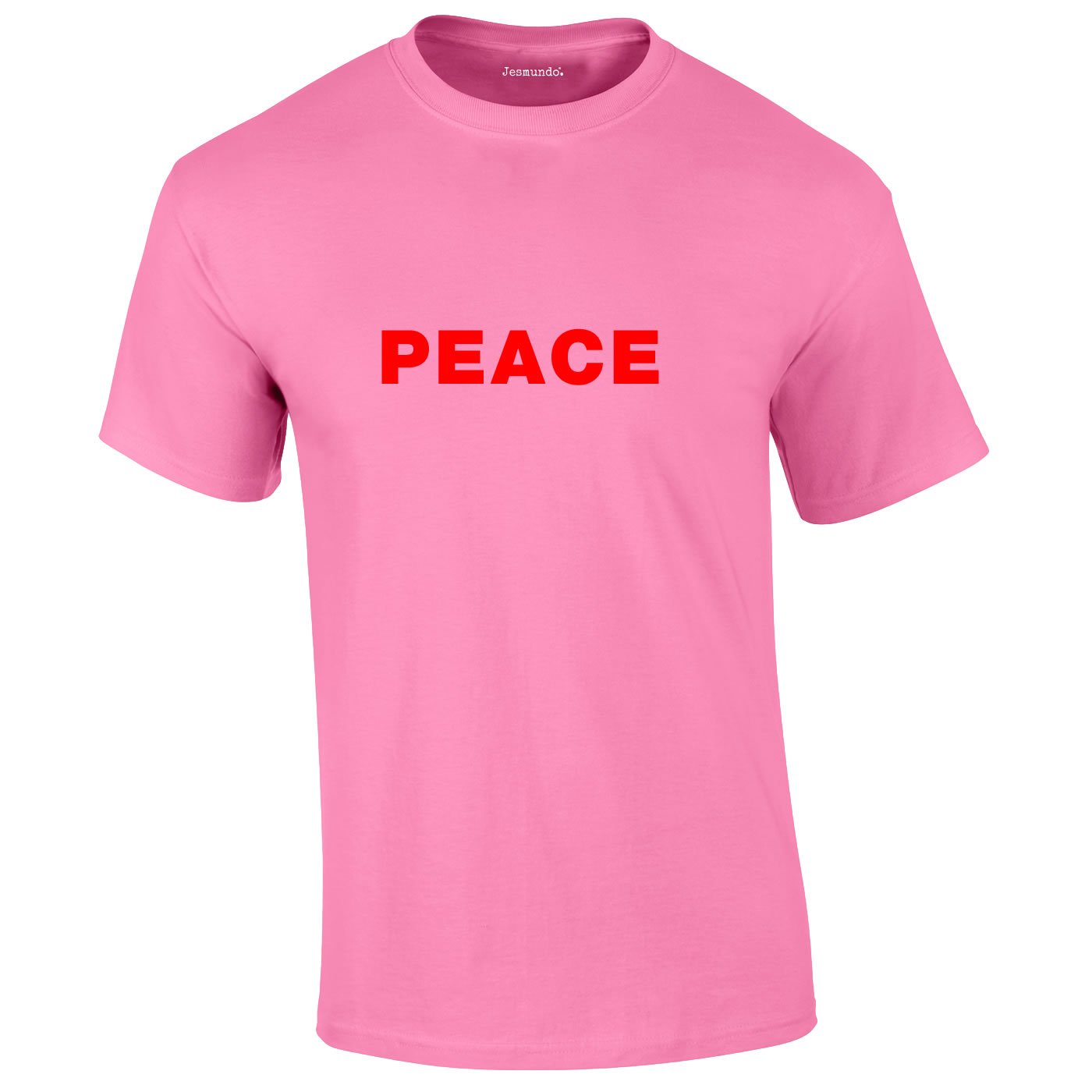 Peace Slogan Tee In Pink