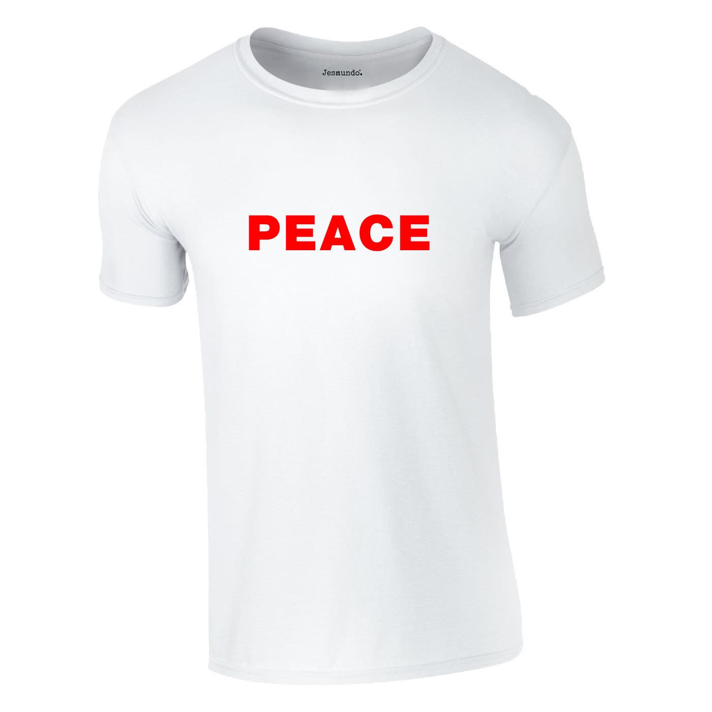 Peace Slogan Tee In White