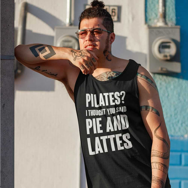 Pilates? I Thought You Said Pie And Lattes Men's Vest
