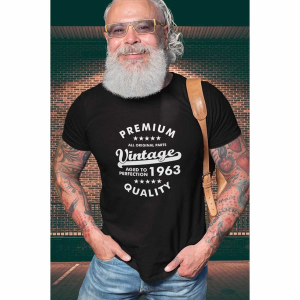 Premium Vintage 1963 Aged To Perfection T-Shirt For Men