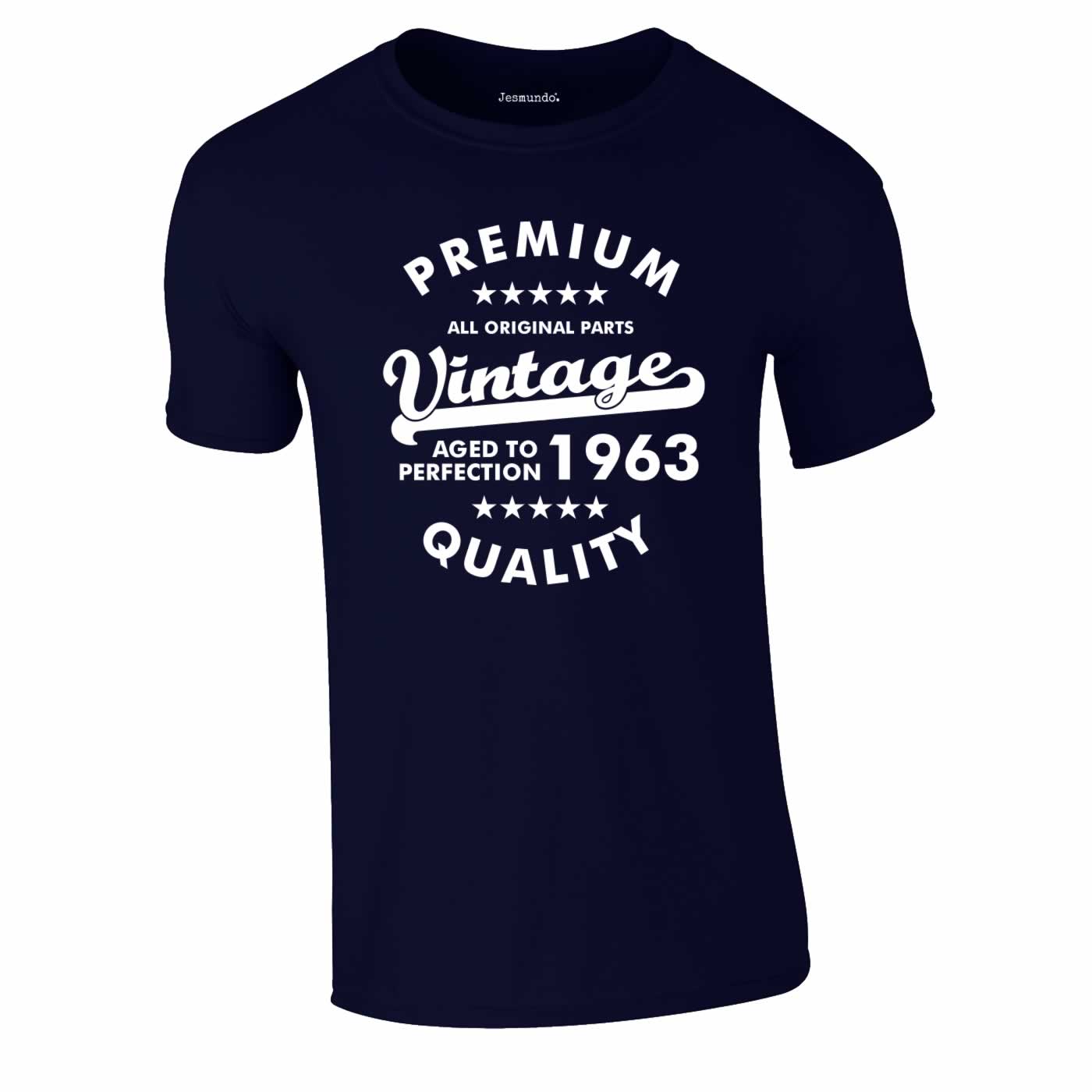 Premium Vintage 1963 Aged To Perfection Tee In Navy