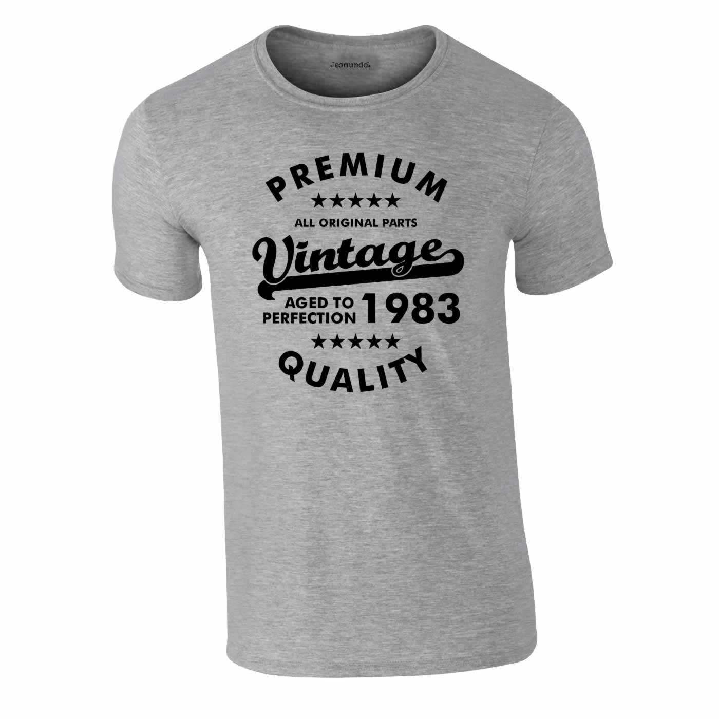 Premium Quality Vintage 1983 Tee In Grey
