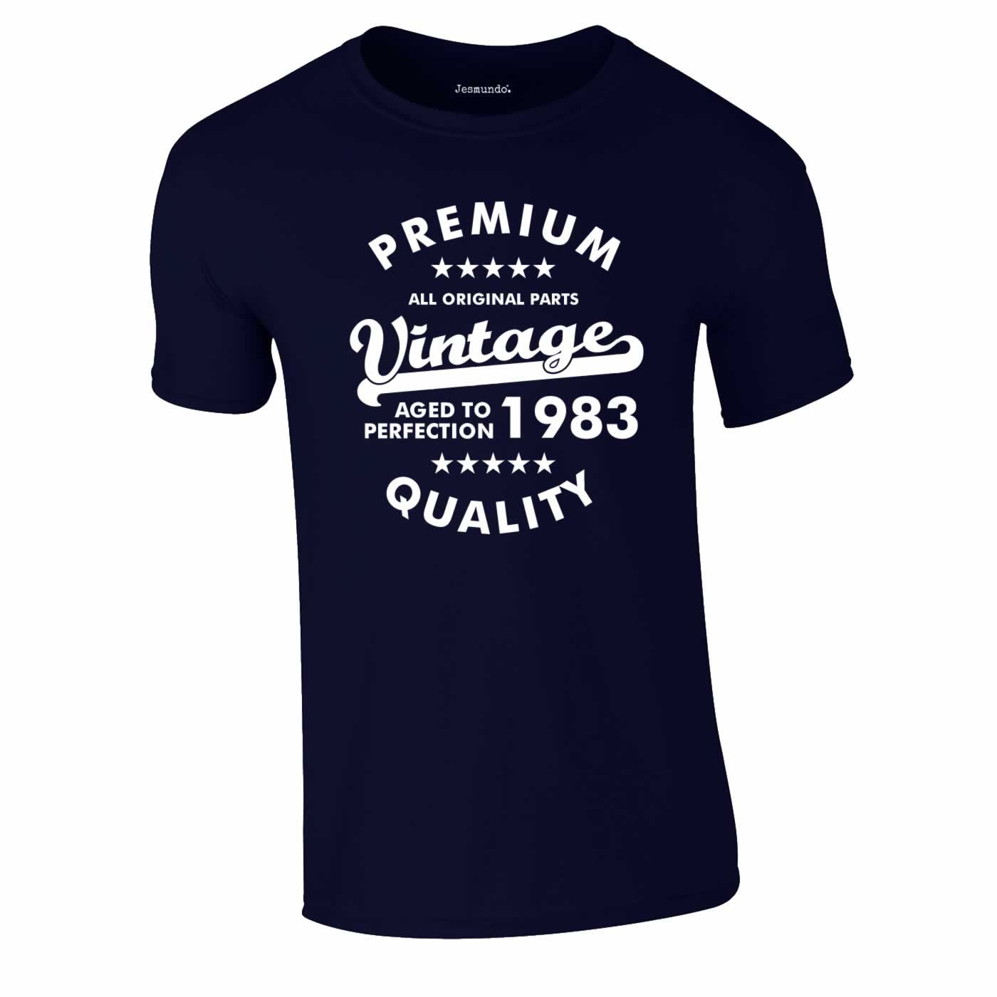 Premium Quality Vintage 1983 Tee In Navy