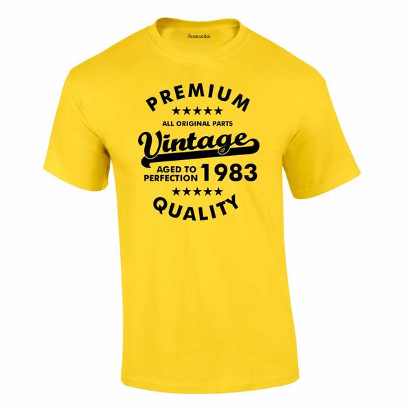 Premium Quality Vintage 1983 Tee In Yellow
