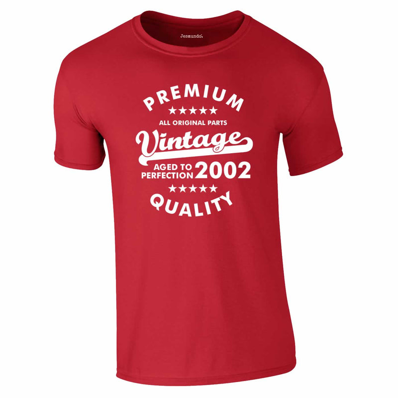 Premium Vintage 2002 Tee In Red