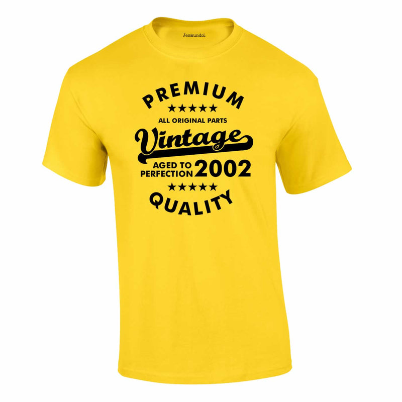 Premium Vintage 2002 Tee In Yellow