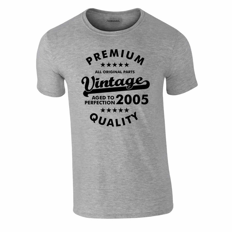 2005 Premium Vintage T-Shirt In Grey