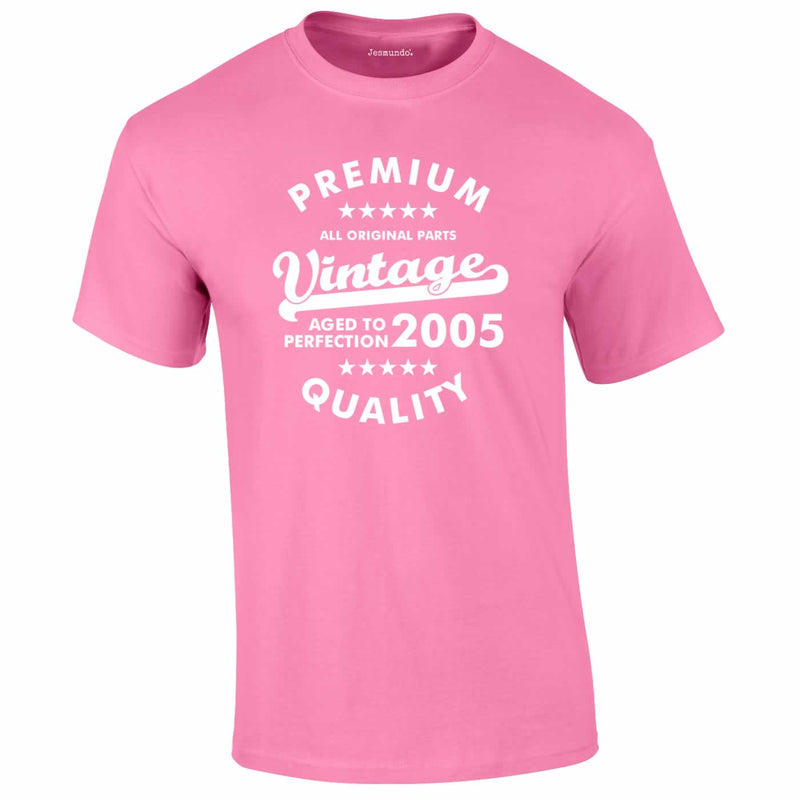 2005 Premium Vintage T-Shirt In Pink
