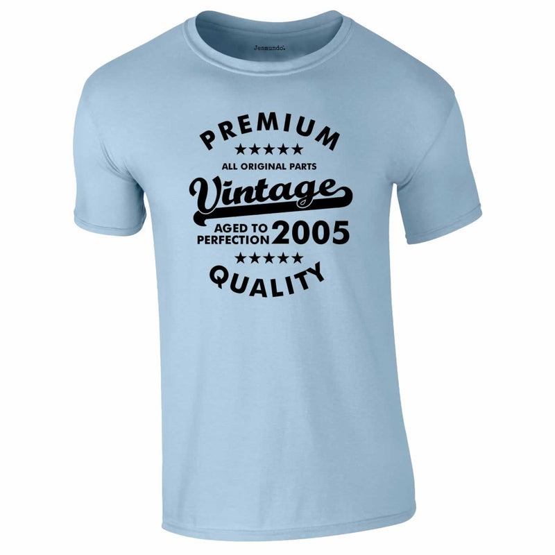 2005 Premium Vintage T-Shirt In Sky Blue