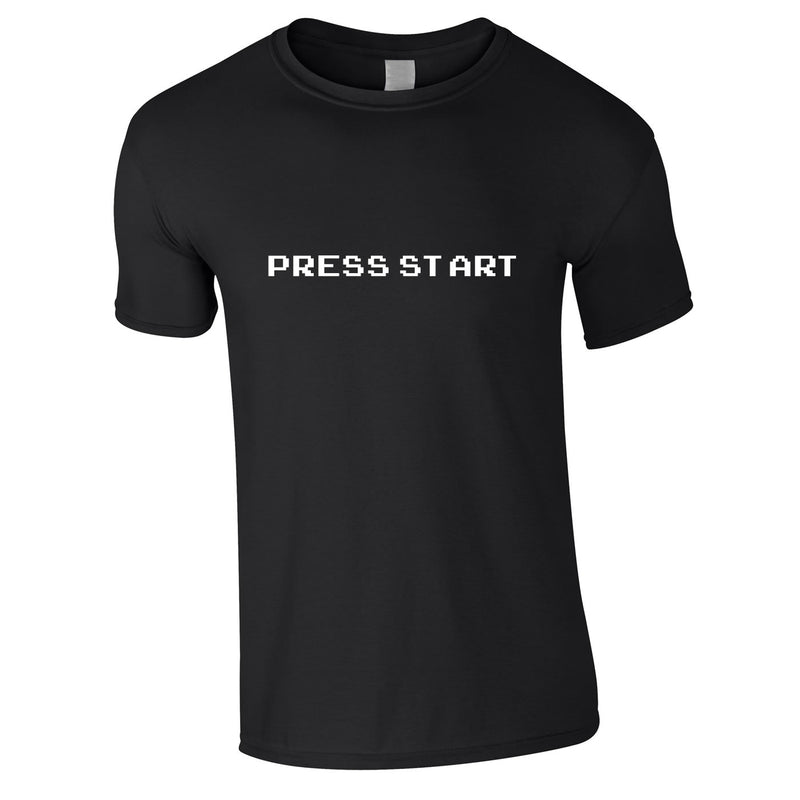 Press Start Tee In Black