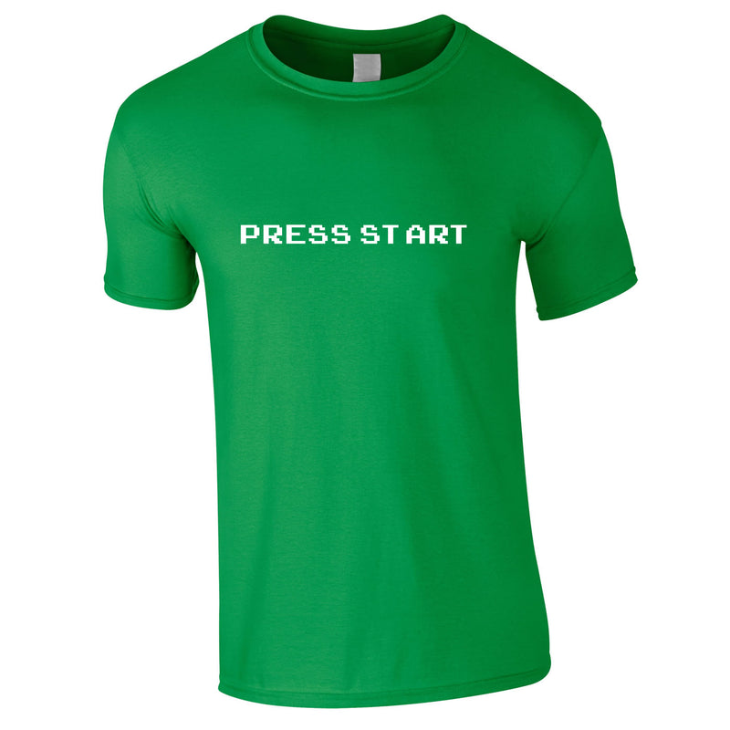 Press Start Tee In Green