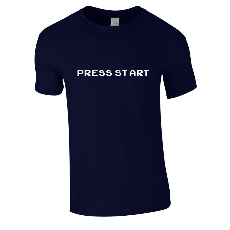 Press Start Tee In Navy