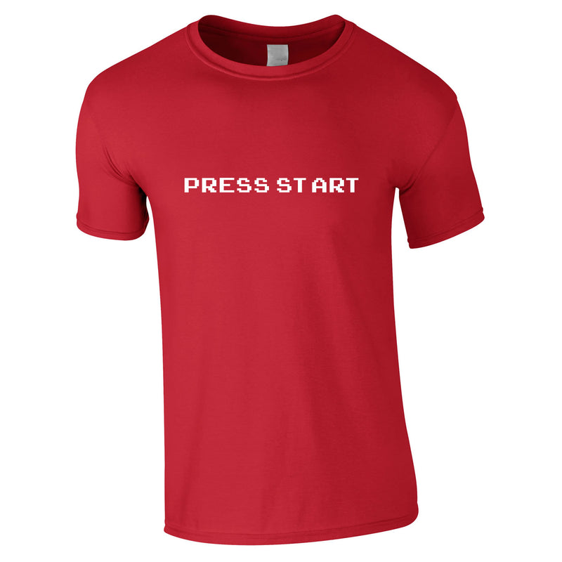 Press Start Tee In Red