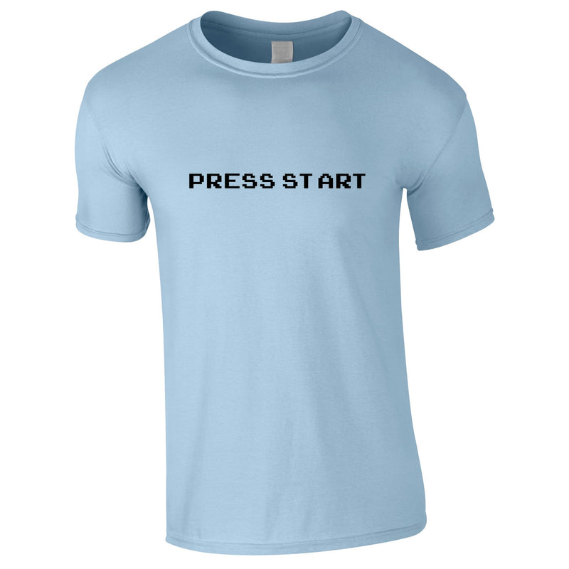 Press Start Tee In Sky